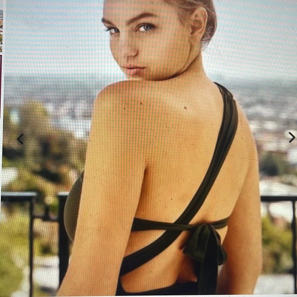 One shoulder, one piece, French cut, bathing suit sizeM black-We Are HAH - Picture 5 of 6